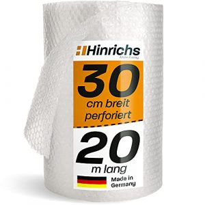 Hinrichs Perforierte Luftpolsterfolie 20m x 30cm - Ideal für Versand