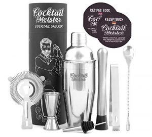 CocktailMeister Premium Cocktail Shaker Set, Professional Cocktail Mixing Set