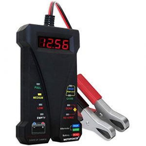 MOTOPOWER 12V Digitale Batterietester Voltmeter Ladesystem-Analysator mit LCD-Display