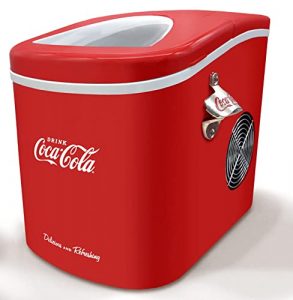 Salco Coca-Cola Eiswürfelmaschine SEB-14CC, Rot, Eiswürfel in 8-13 Minuten