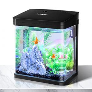 Nobleza - Nano-Fischtank-Aquarium mit LED-Leuchten & Filtersystem