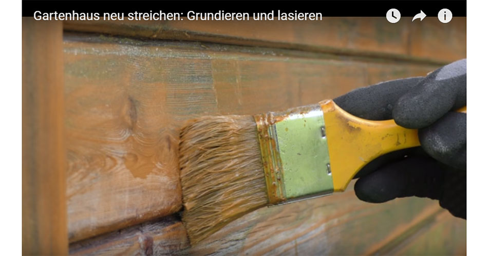 Gartenhaus neu streichen VideoAnleitung diybook.de