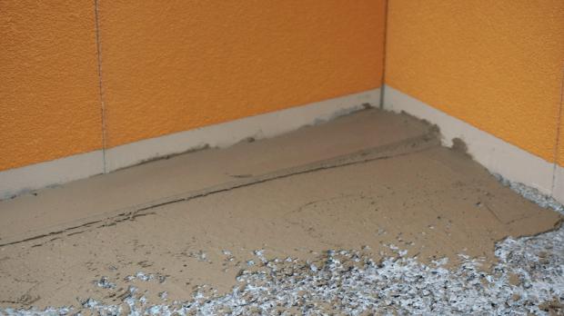 Fertig eingerichterer Steg zur Bemessung des Gefälles