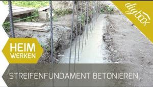 Embedded thumbnail for Streifenfundament betonieren